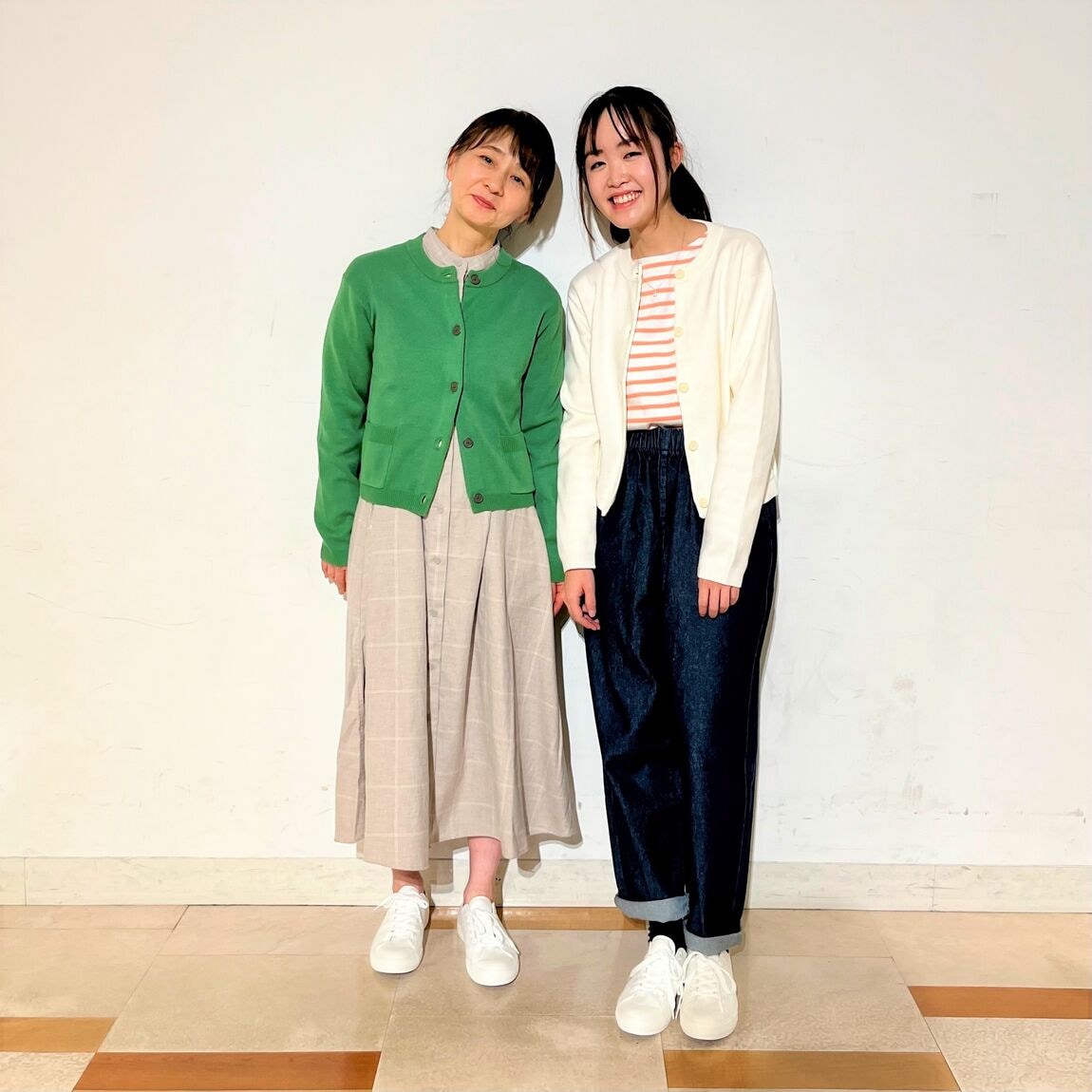 C6939 クルーネックカーディガン×パンツコーデ 日吉東急】 クルーネックカーディガンコーデ｜ 無印良品